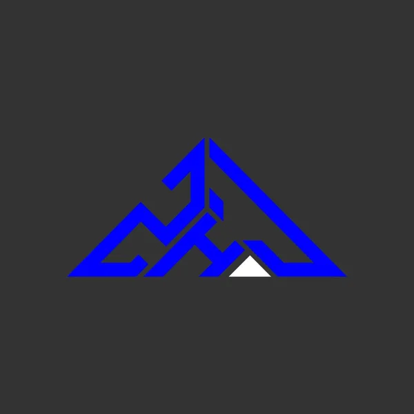Zhj字母标志创意设计与矢量图形 Zhj简单现代的三角形标志 — 图库矢量图片