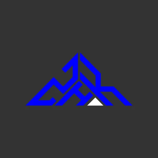 Zhk字母标志创意设计与矢量图形 Zhk简单现代的三角形标志 — 图库矢量图片