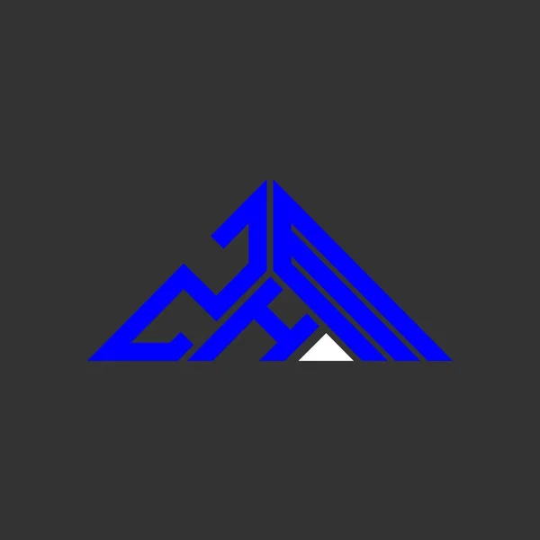Zhm字母标识创意设计与矢量图形 Zhm简单现代的三角形标识 — 图库矢量图片