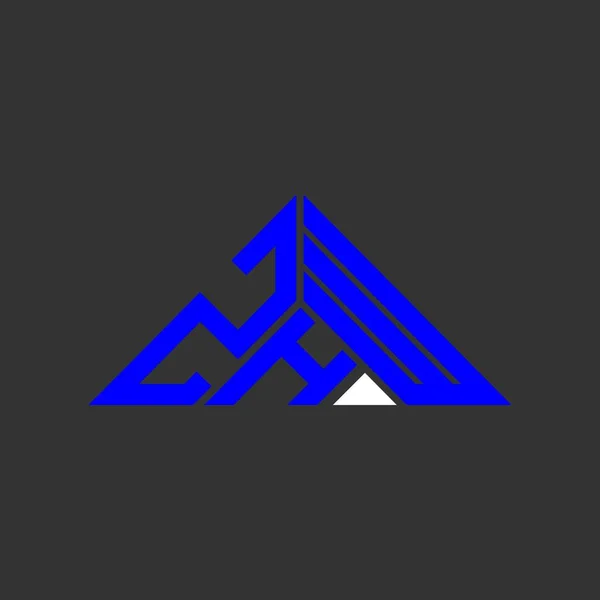 Zhw字母标志创意设计与矢量图形 Zhw简单现代的三角形标志 — 图库矢量图片
