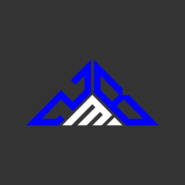 三角形の形でベクトルグラフィック ZmbシンプルかつモダンなロゴとZmbの手紙のロゴの創造的なデザイン — ストックベクタ