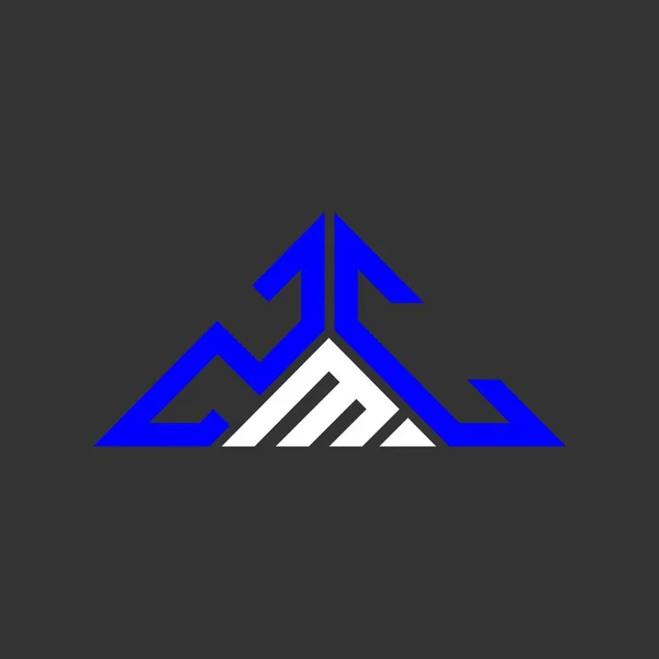 ベクトルグラフィック Zmc三角形のシンプルでモダンなロゴとZmcの手紙のロゴの創造的なデザイン — ストックベクタ