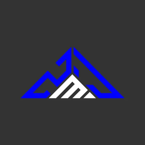 Zmj字母标志创意设计与矢量图形 Zmj简单现代的三角形标志 — 图库矢量图片
