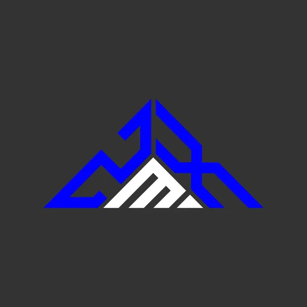 Zmx字母标志创意设计与矢量图形 Zmx简单现代的三角形标志 — 图库矢量图片