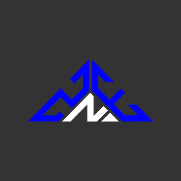 三角形の形でベクトルグラフィック ZneシンプルかつモダンなロゴとZneの手紙のロゴの創造的なデザイン — ストックベクタ