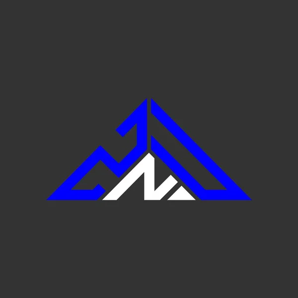 Znu Harf Logosu Yaratıcı Tasarımı Vektör Grafik Znu Basit Modern — Stok Vektör