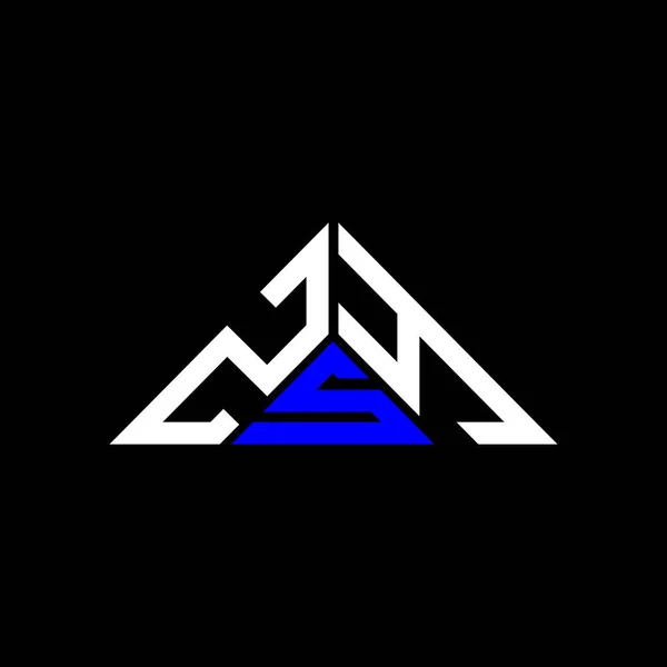 三角形の形でベクトルグラフィック ZsyシンプルかつモダンなロゴとZsyの手紙のロゴの創造的なデザイン — ストックベクタ