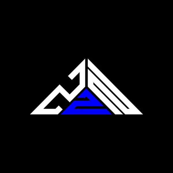 Zzn文字のロゴベクトルグラフィックと創造的なデザイン Zzn三角形の形でシンプルでモダンなロゴ — ストックベクタ