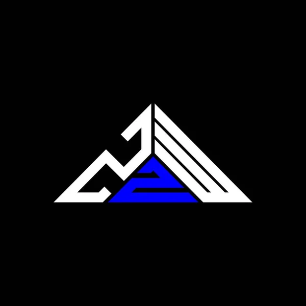 Zzw文字のロゴベクトルグラフィックと創造的なデザイン Zzw三角形の形でシンプルでモダンなロゴ — ストックベクタ