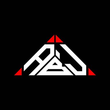 ABJ harfli yaratıcı logo vektör grafik, ABJ basit ve modern logo üçgen şeklinde.