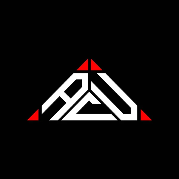 Acu Letter Logo Creative Design Vector Graphic Acu Simple Modern — Stok Vektör