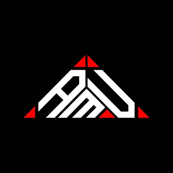 Amu Letter Logo Creative Design Vector Graphic Amu Simple Modern — Stok Vektör