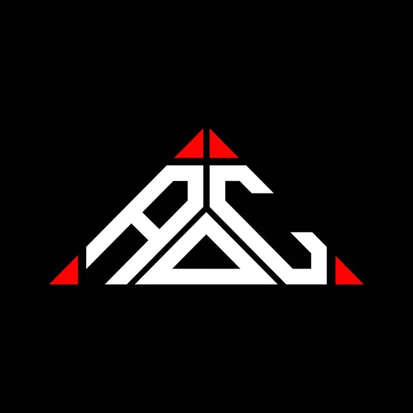 ベクトルグラフィック Aocシンプルで三角形の形で現代的なロゴとAoc文字のロゴの創造的なデザイン — ストックベクタ