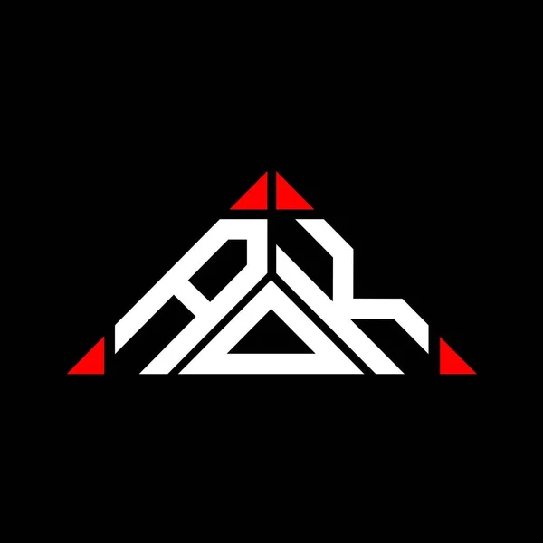Aok Písmeno Logo Kreativní Design Vektorovou Grafikou Aok Jednoduché Moderní — Stockový vektor