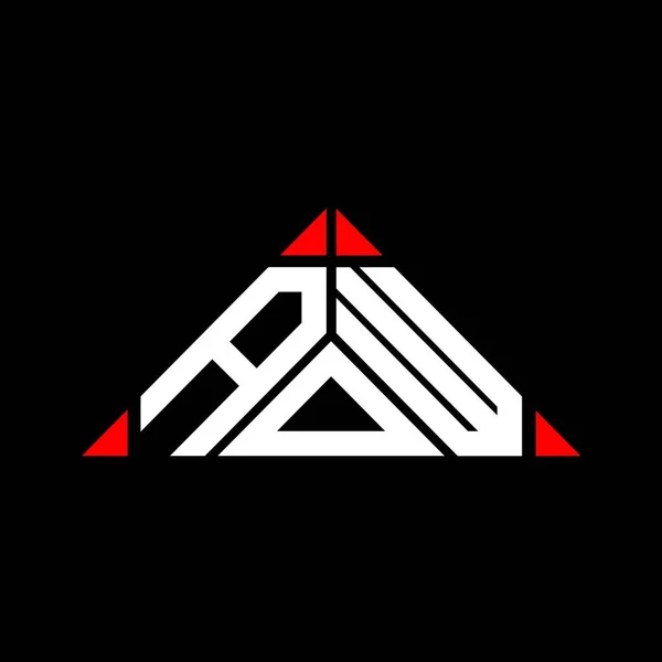 Aow Harfli Yaratıcı Logo Vektör Grafik Aow Basit Modern Logo — Stok Vektör