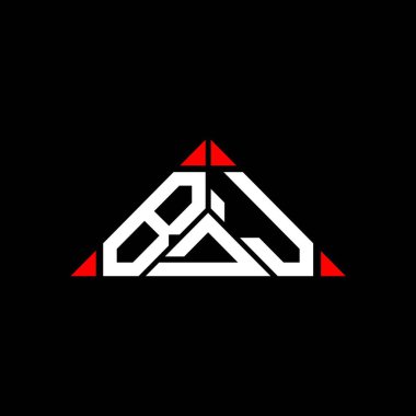 BDJ harf logosu yaratıcı tasarım vektör grafik, BDJ basit ve modern logo üçgen şeklinde.
