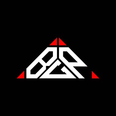 BGP harf logosu yaratıcı tasarım vektör grafik, BGP basit ve modern logo üçgen şeklinde.