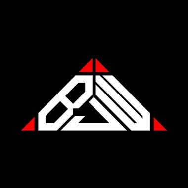 BJW harf logosu yaratıcı tasarım vektör grafik, BJW basit ve modern logo üçgen şeklinde.
