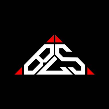 BLS harfi yaratıcı logo tasarımı vektör grafik, BLS basit ve modern logo üçgen şeklinde.