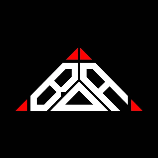 三角形の形でベクトルグラフィック BoaシンプルかつモダンなロゴとBoaの手紙のロゴの創造的なデザイン — ストックベクタ