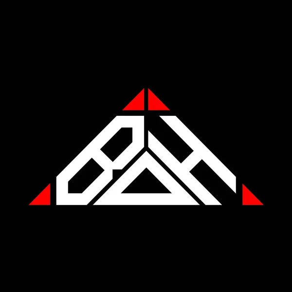 三角形の形でベクトルグラフィック BohシンプルかつモダンなロゴとBohの手紙のロゴの創造的なデザイン — ストックベクタ