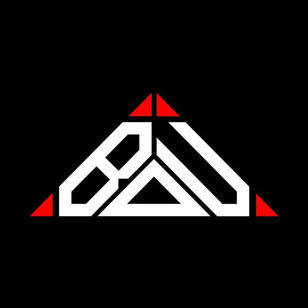 Λογότυπο Bou Γράμμα Δημιουργικό Σχέδιο Διανυσματικό Γραφικό Bou Απλό Και — Διανυσματικό Αρχείο