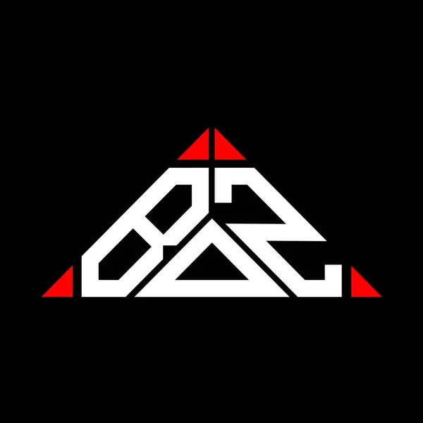 三角形の形でベクトルグラフィック BozシンプルかつモダンなロゴとBozの手紙のロゴの創造的なデザイン — ストックベクタ