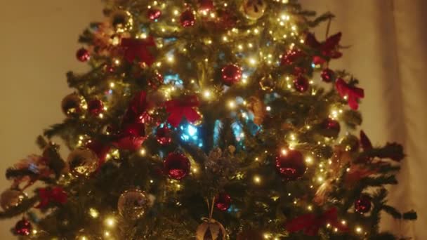 Árvore Natal Casa — Vídeo de Stock