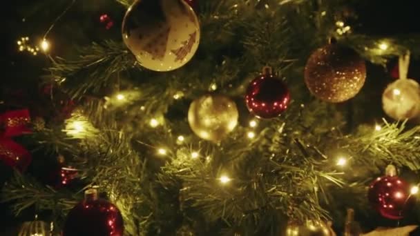 Weihnachtsbaum Haus — Stockvideo