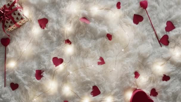 Queda Carta Amor Para Dia São Valentim — Vídeo de Stock