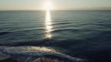 Aerial view of Mediterranean ocean in the morning