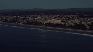 Aerial of Locri, an Italian city in Calabria in the morning