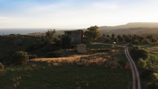 Castello difensivo d'epoca di San Fili vicino a Caulonia città della Calabria — Video Stock