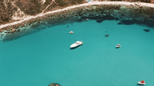 Jacht Łodzie Pobliżu Wybrzeża Capo Vaticano Calabria Wakacje — Wideo stockowe