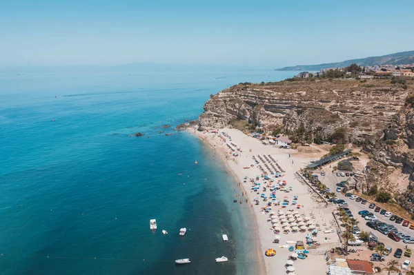 Yaz Döneminde Calabria Bölgesinde Tatil Sahili Hava Atışı — Stok fotoğraf