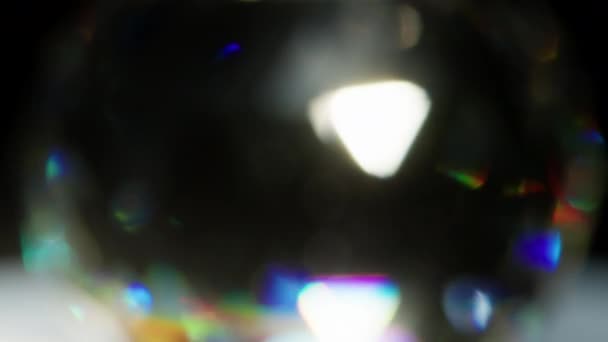 Віддзеркалення Кольори Від Єкта Який Світить Світло Сонця Макрос Стріляти — стокове відео