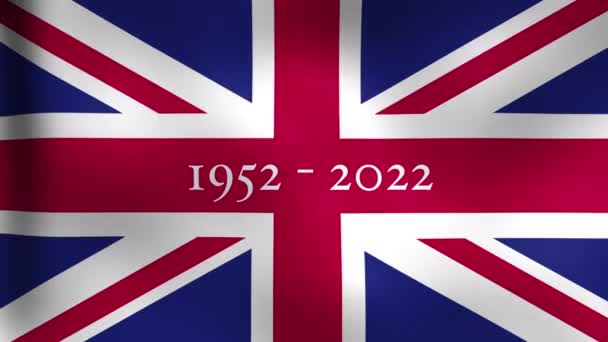 Flag Memory Death Queen Elizabeth — Stock Video