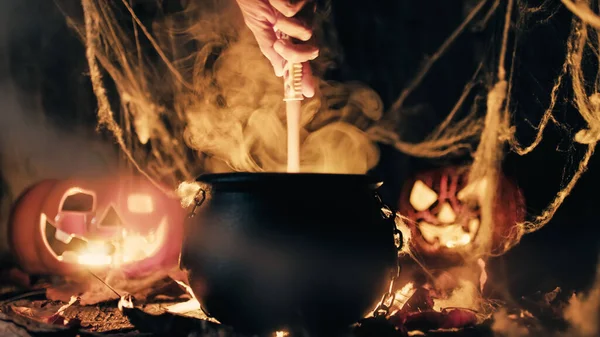Хэллоуин Тыква Ужасающим Праздничным Фоном — стоковое фото