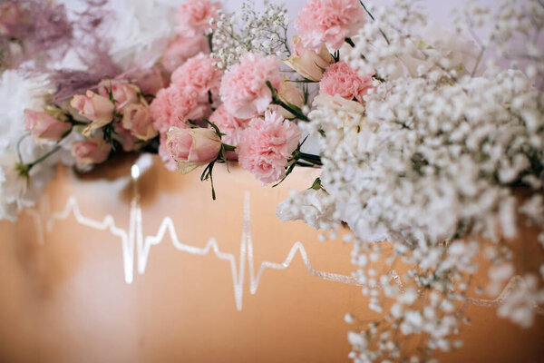 Wedding Decorations Fresh Flowers Wedding Ceremony Royalty Free Stock Images