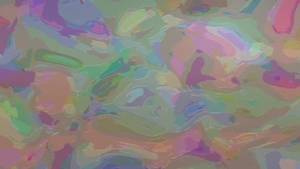 Embossed Splashes Fine Pastel Colors Change Shape Flat Abstract Animated — Stock Video