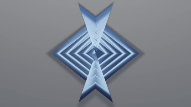 Синій Металік Абстрактний Єкт Змінює Свою Форму Циклічний Рух Логотип — стокове відео
