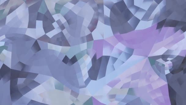 Polygonal Abstract Mosaic Shades White Gray Purple Size Position Color — Video Stock