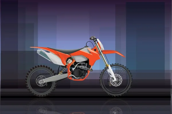Sport moto offroad modelo técnico. Ícone vetorial —  Vetores de Stock