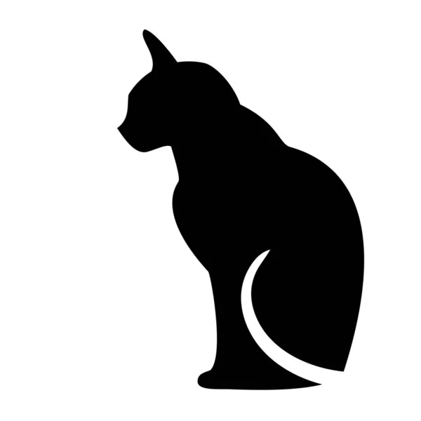 黒のシルエットの猫ダークワイルドベクトル — ストックベクタ