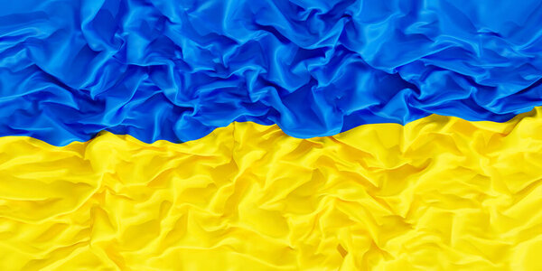 Ukraine Flag Banner Background Render Royalty Free Stock Images