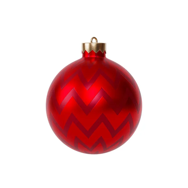 Christmas New Year Holidays Red Bauble Render — Stock Photo, Image