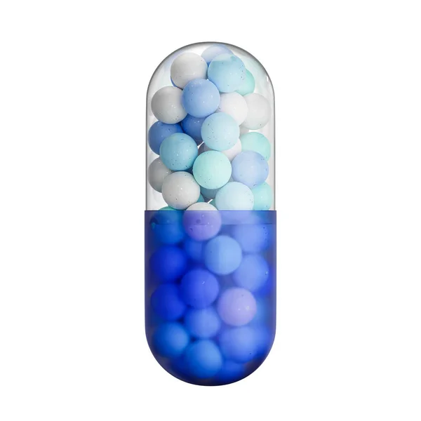 Capsule Pill Close Healthcare Medical Concept Antibiotics Cure Render Stock Image