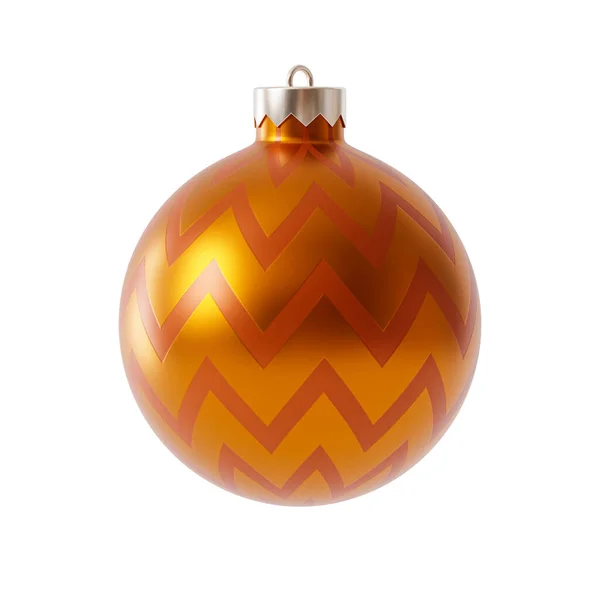 Orange Bauble Christmas New Year Holidays Design Render — Stock Photo, Image