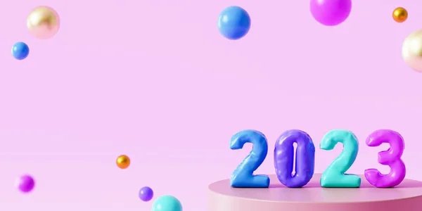 New Year Holidays Background 2023 Numbers Copy Space Render Stock Picture