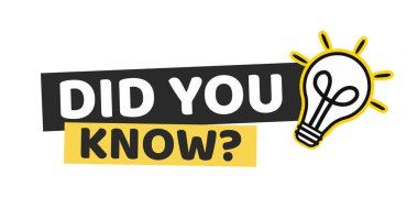 Ampul ve ışınlı etiket tasarımını biliyor muydun? Logo tasarımı. Vektör illüstrasyonu
